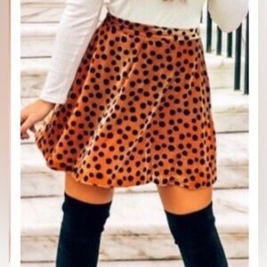 Madewell Velvet Polka Dot Fit & Flare Mini Skirt –Retro Inspired Size 4